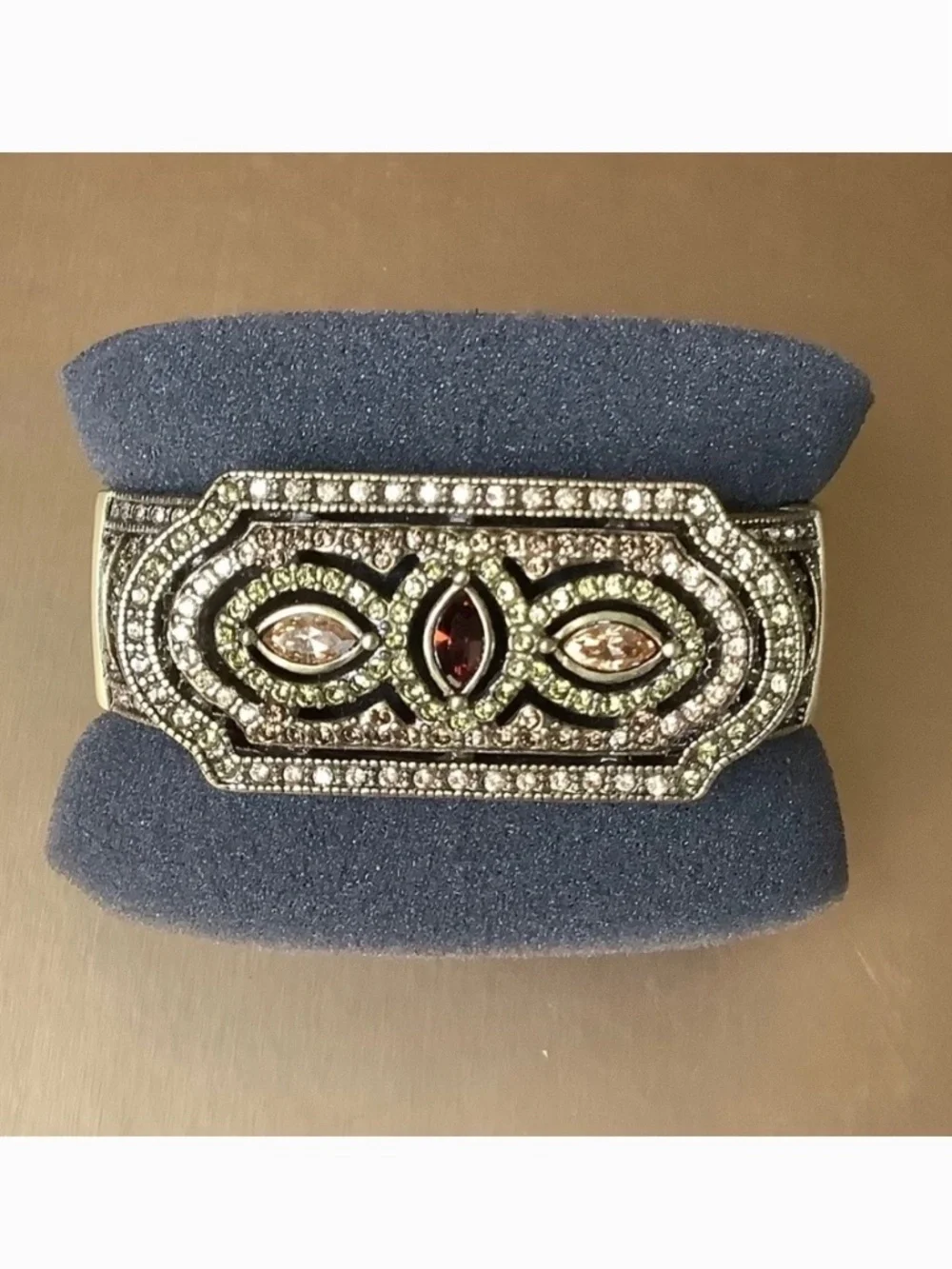 Heidi Daus Tastemaker Crystal Accented Cuff Bracelet SZ S/M